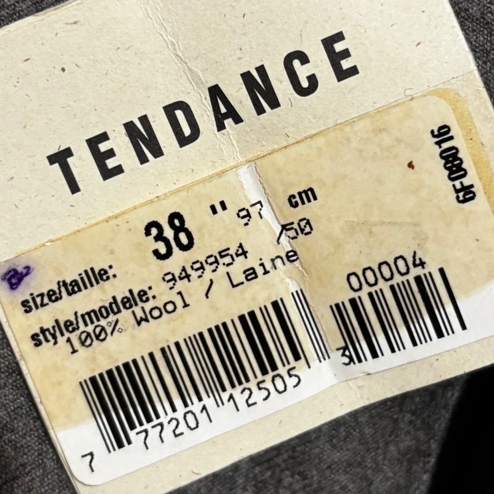 New Vintage TENDANCE Men's‎ Pleated Wool Dress Pants 38 Beige Classic Fit